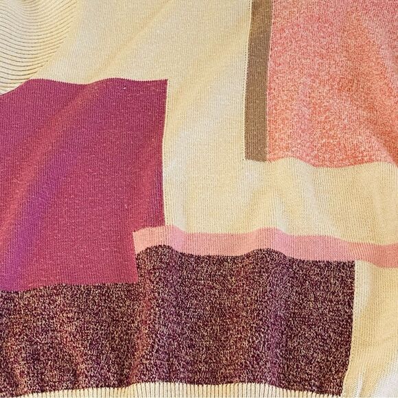 DAKS London Golf Vintage Abstract Print Turtleneck Sweater Sz L - Picture 4 of 10